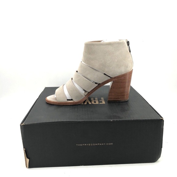 Frye Shoes - Frye Tash Cut Out Bootie Size 8.5 Sandal Milkshake Beige Gray Suede
